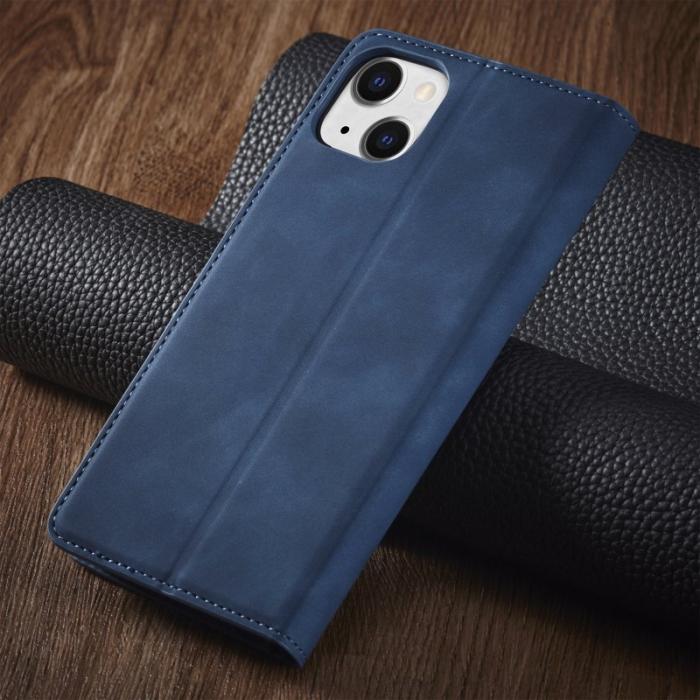 FORWENW - FORWENW Fantasy Series iPhone 15 Fodral Äkta läder - Blå