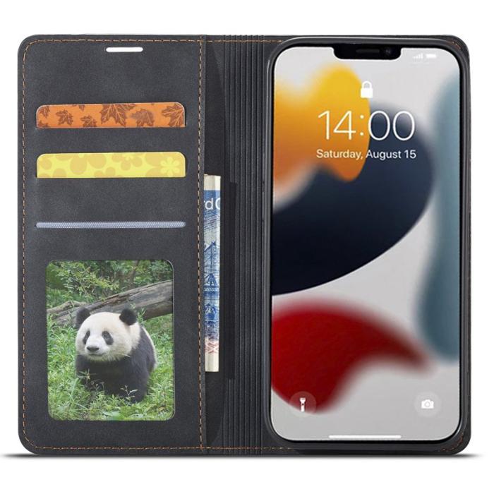 FORWENW - FORWENW Fantasy Series iPhone 15 Pro Fodral Äkta läder - Svart