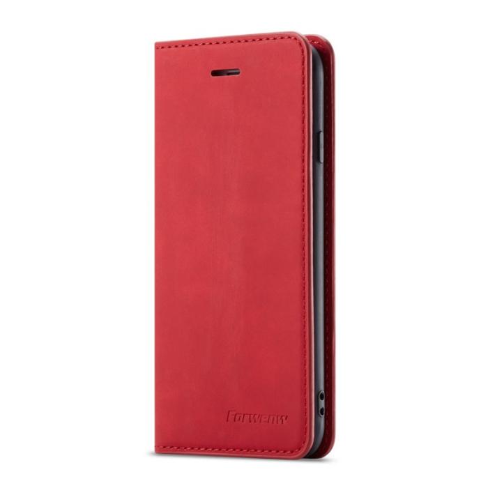 FORWENW - FORWENW Fantasy Series iPhone 6s/6 Skal Äkta läder - Röd