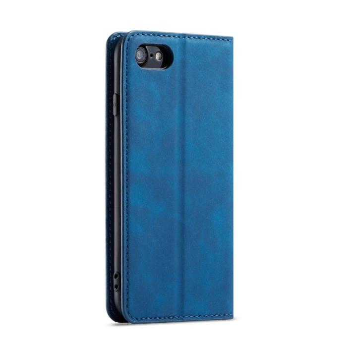 FORWENW - FORWENW Fantasy Series iPhone 7/8/SE Fodral Äkta läder - Blå