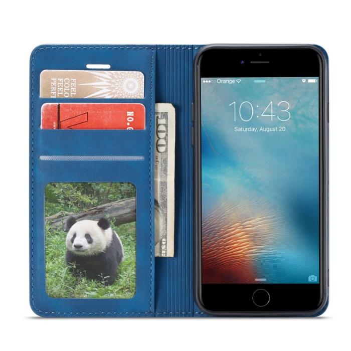 FORWENW - FORWENW Fantasy Series iPhone 7/8/SE Fodral Äkta läder - Blå