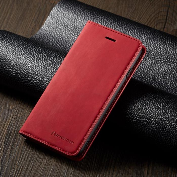 FORWENW - FORWENW Fantasy Series iPhone 7/8/SE Fodral Äkta läder - Röd