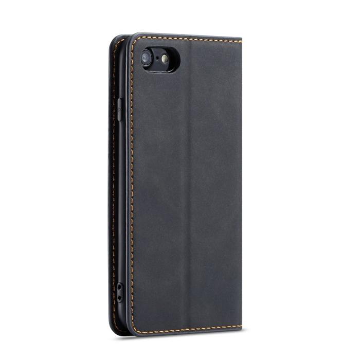 FORWENW - FORWENW Fantasy Series iPhone 7/8/SE Fodral Äkta läder - Svart