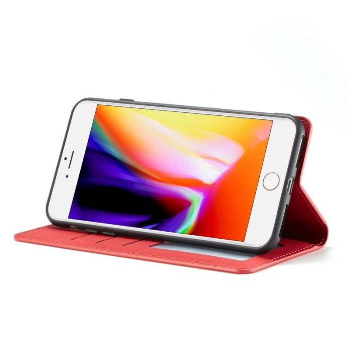 FORWENW - FORWENW Fantasy Series iPhone 8 Plus Fodral Äkta läder - Röd