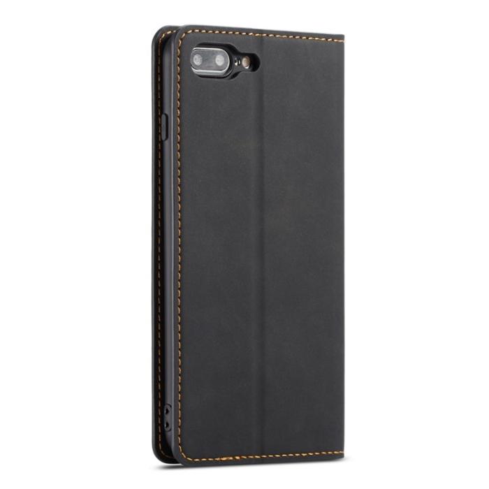 FORWENW - FORWENW Fantasy Series iPhone 8 Plus Fodral Äkta läder - Svart