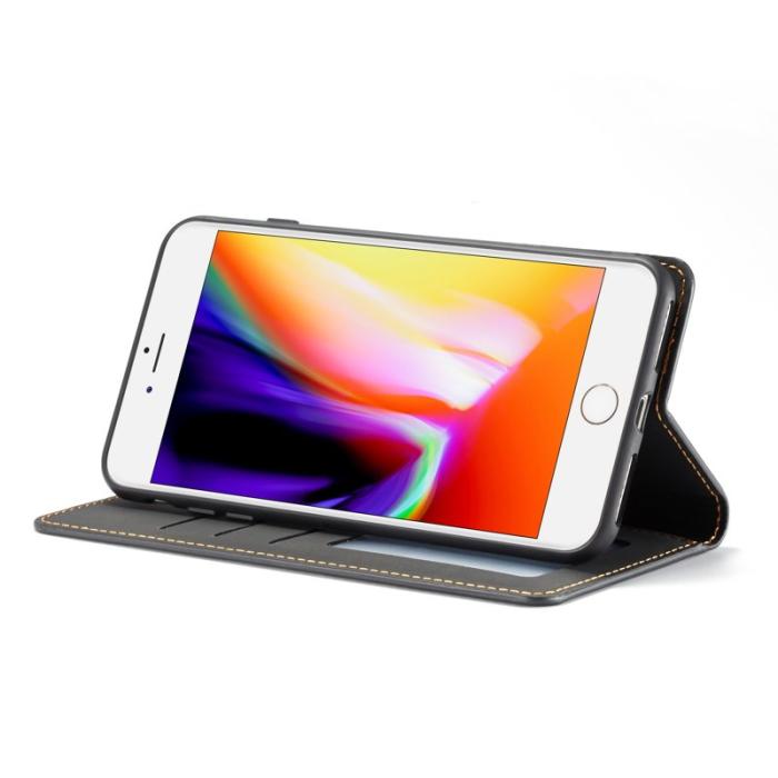 FORWENW - FORWENW Fantasy Series iPhone 8 Plus Fodral Äkta läder - Svart