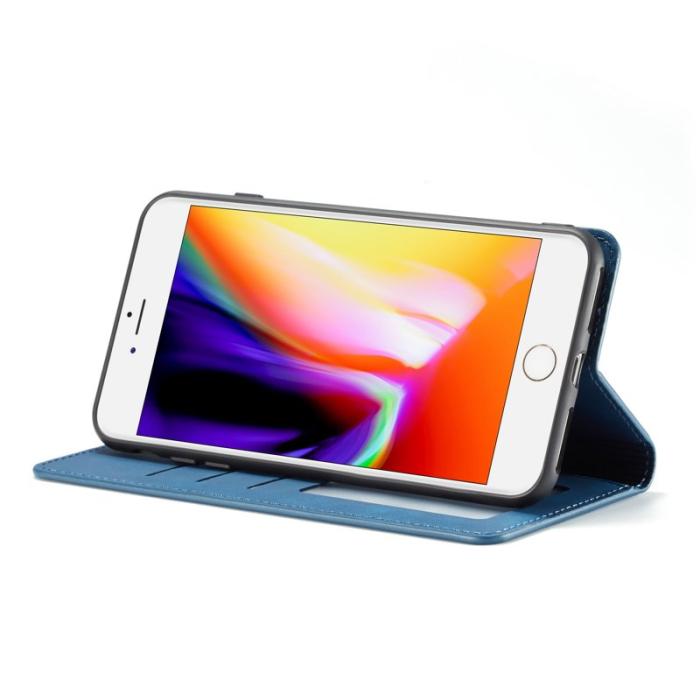 FORWENW - FORWENW Fantasy Series iPhone 8 Plus Skal Äkta läder - Blå