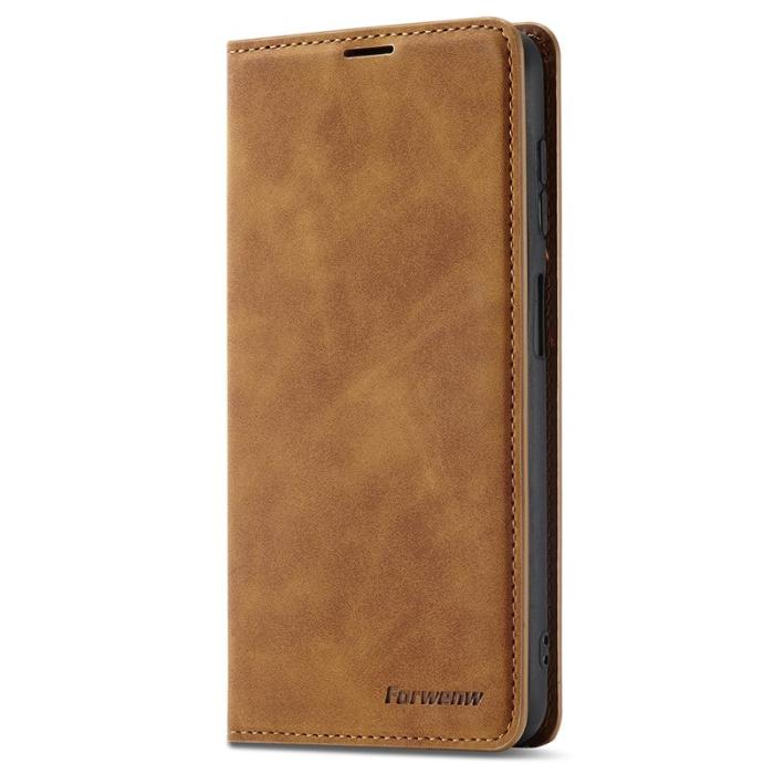FORWENW - FORWENW Fantasy Series Samsung Galaxy A13 Fodral Äkta läder - Brun
