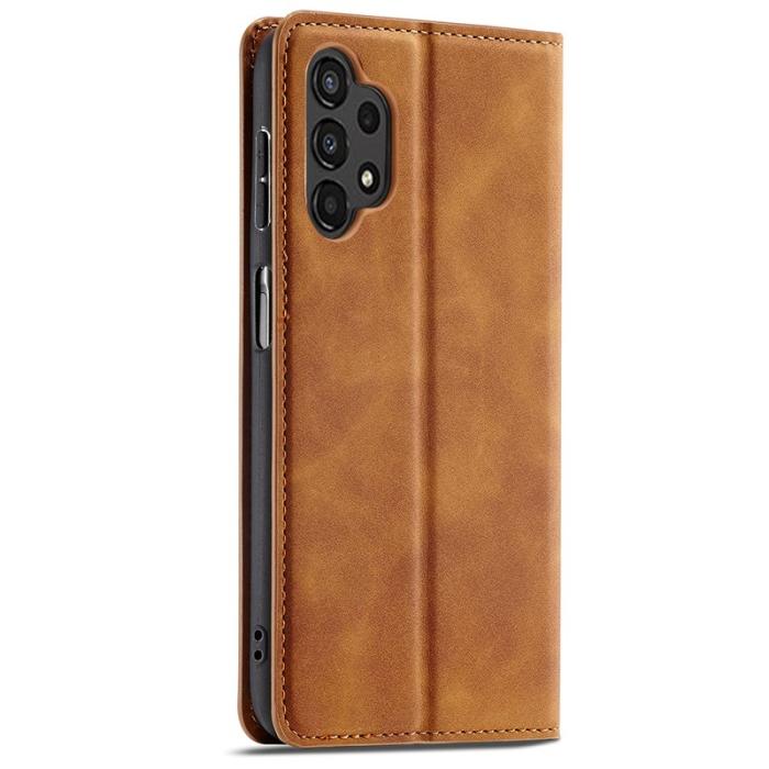 FORWENW - FORWENW Fantasy Series Samsung Galaxy A13 Fodral Äkta läder - Brun