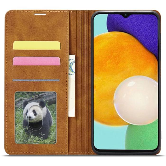 FORWENW - FORWENW Fantasy Series Samsung Galaxy A13 Fodral Äkta läder - Brun