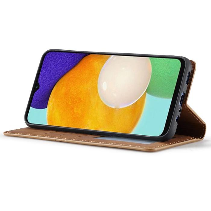 FORWENW - FORWENW Fantasy Series Samsung Galaxy A13 Fodral Äkta läder - Brun