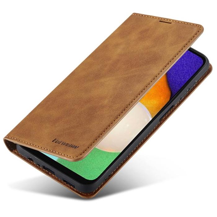 FORWENW - FORWENW Fantasy Series Samsung Galaxy A13 Fodral Äkta läder - Brun