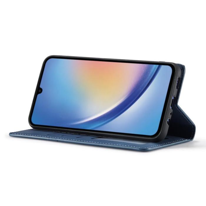 FORWENW - FORWENW Fantasy Series Samsung Galaxy A34 Fodral - Äkta läder - Blå