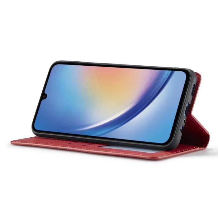 FORWENW - FORWENW Fantasy Series Samsung Galaxy A34 Fodral - Äkta läder - Röd