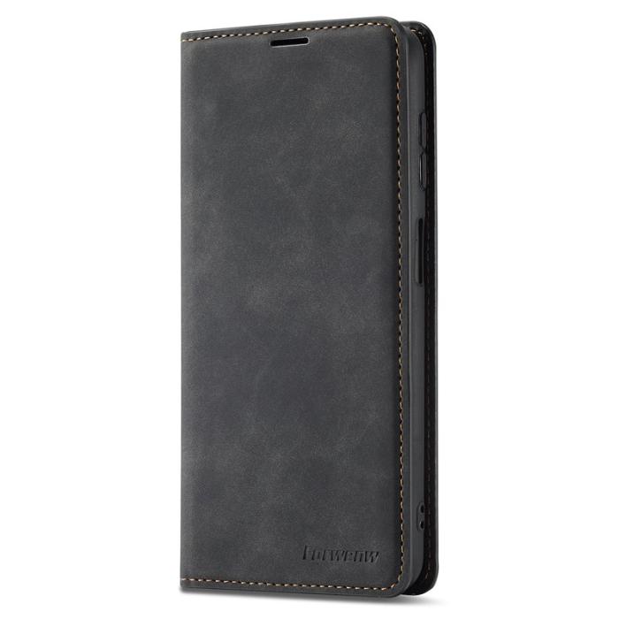 FORWENW - FORWENW Fantasy Series Samsung Galaxy A34 Fodral Äkta läder - Svart