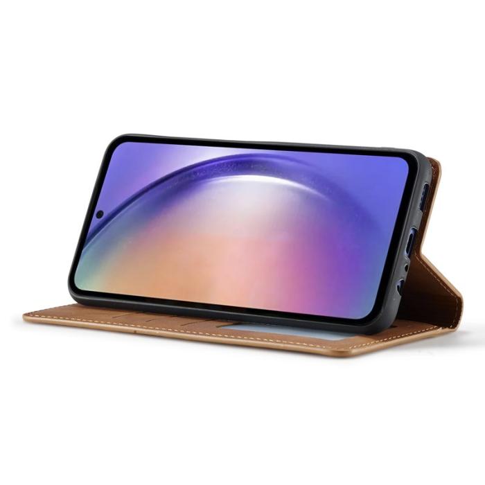 FORWENW - FORWENW Fantasy Series Samsung Galaxy A54 Fodral Äkta läder - Brun