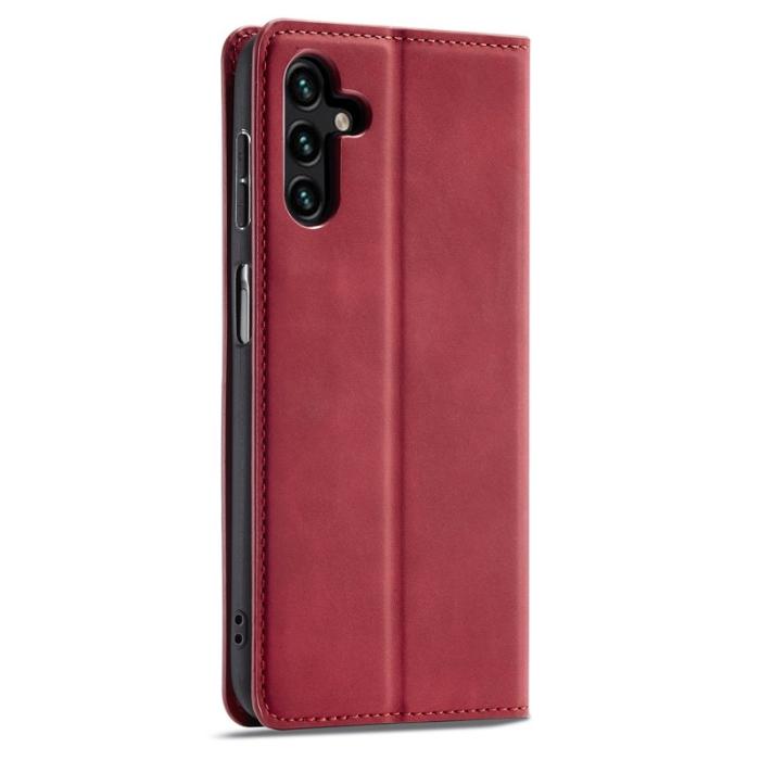 FORWENW - FORWENW Fantasy Series Samsung Galaxy A54 Fodral Äkta läder - Röd