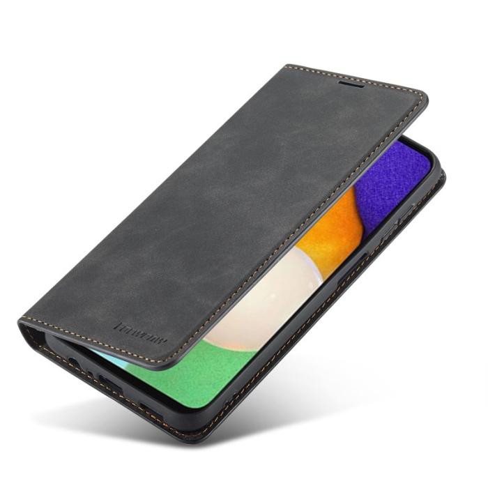 FORWENW - FORWENW Fantasy Series Samsung Galaxy A54 Fodral Äkta läder - Svart