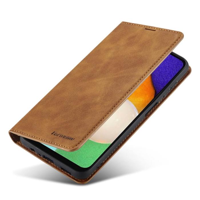 FORWENW - FORWENW Fantasy Series Samsung Galaxy A55 Skal Äkta läder - Brun