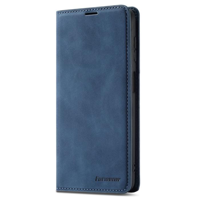 FORWENW - FORWENW Fantasy Series Samsung Galaxy S23 FE Fodral - Äkta läder - Blå