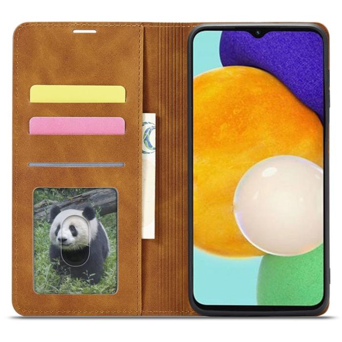 FORWENW - FORWENW Fantasy Series Samsung Galaxy S23 FE Fodral - Äkta läder - Brun