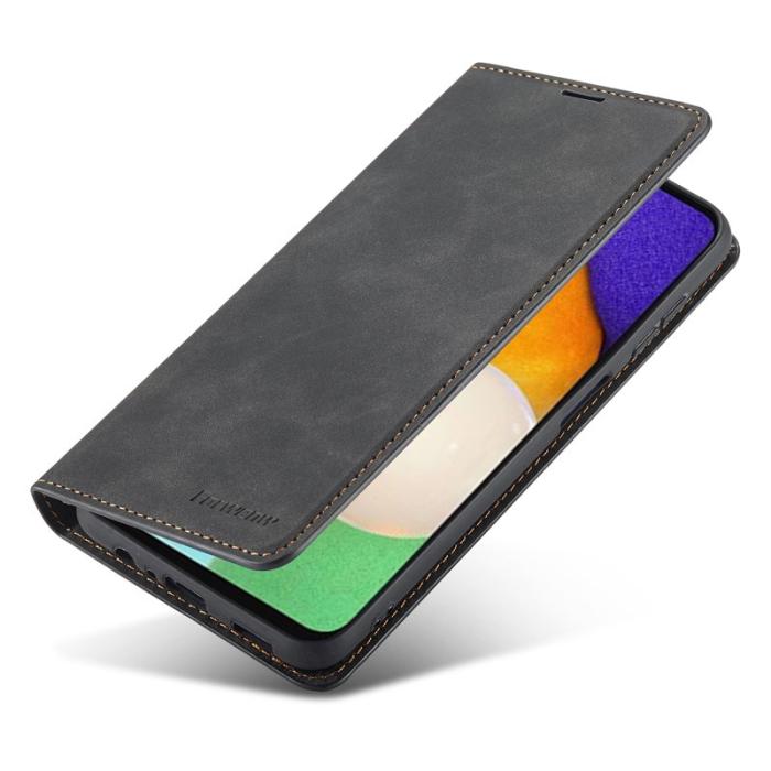 FORWENW - FORWENW Fantasy Series Samsung Galaxy S23 FE Fodral Äkta läder - Svart