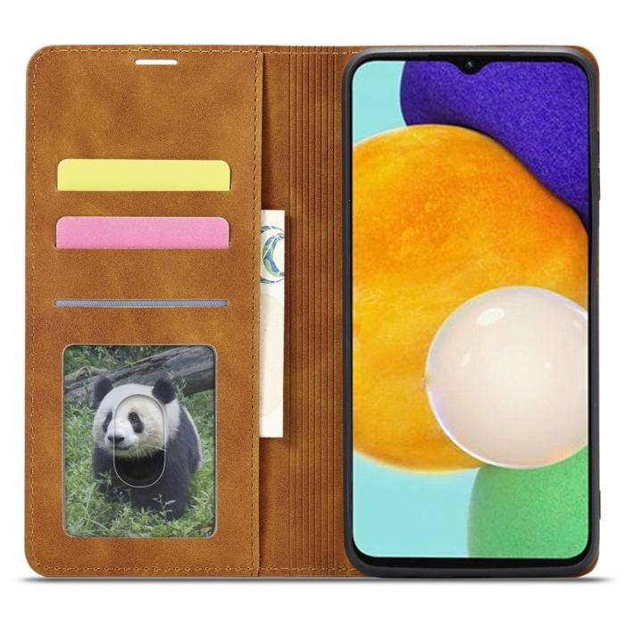 FORWENW - FORWENW Fantasy Series Samsung Galaxy S24 Fodral - Äkta läder - Brun