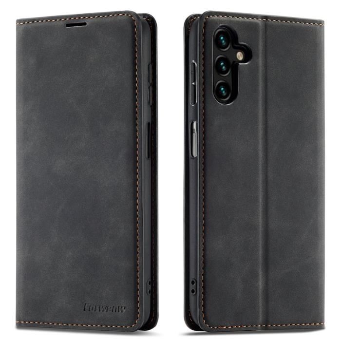 FORWENW - FORWENW Fantasy Series Samsung Galaxy S24+ Fodral Äkta läder - Svart