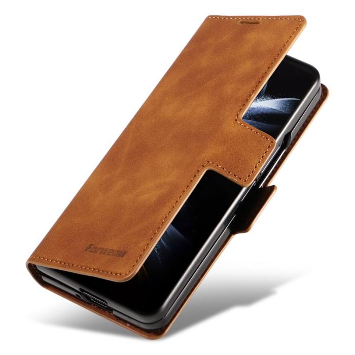 FORWENW - FORWENW Fantasy Series Samsung Galaxy Z Fold5 Plånboksfodral Konstläder - Brun