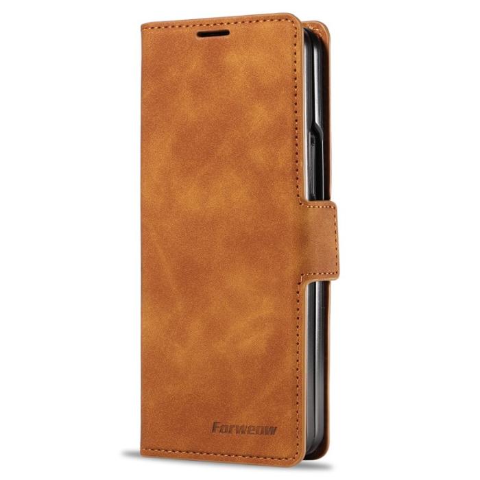 FORWENW - FORWENW Fantasy Series Samsung Galaxy Z Fold5 Plånboksfodral Konstläder - Brun