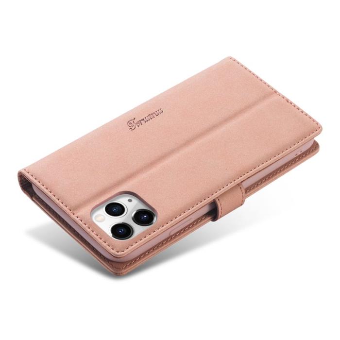 FORWENW - FORWENW iPhone 11 Pro Fodral i Äkta läder - Roséguld