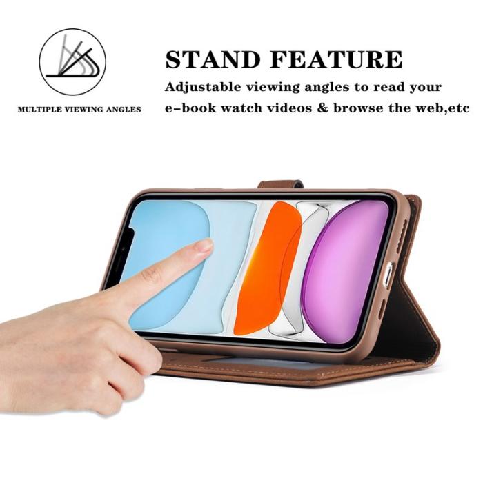 FORWENW - FORWENW iPhone 12 mini Fodral i Äkta läder - Brun