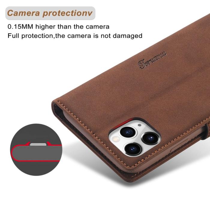 FORWENW - FORWENW iPhone 12 mini Fodral i Äkta läder - Brun