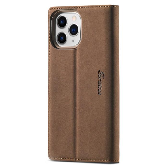 FORWENW - FORWENW iPhone 13 Fodral i Äkta läder - Brun - Full Protection