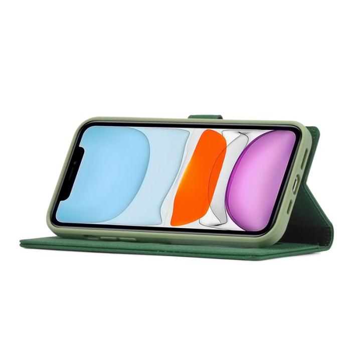 FORWENW - FORWENW iPhone 13 Fodral i Äkta läder - Grön