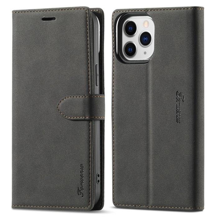 FORWENW - FORWENW iPhone 13 Fodral i Äkta läder - Svart