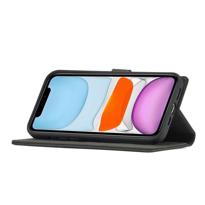 FORWENW - FORWENW iPhone 13 Fodral i Äkta läder - Svart