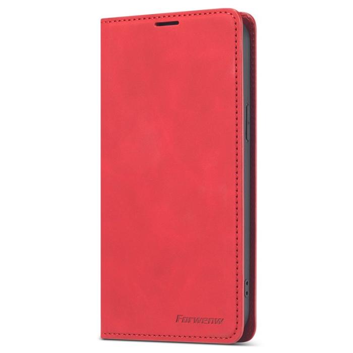 FORWENW - FORWENW iPhone 13 mini Fodral Äkta läder - Röd