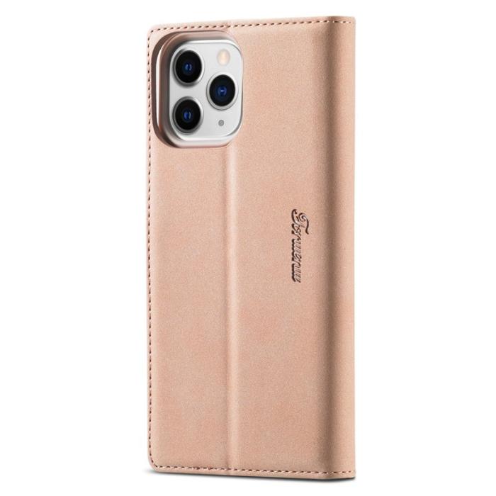 FORWENW - FORWENW iPhone 13 Pro Fodral Äkta läder - Rose Gold