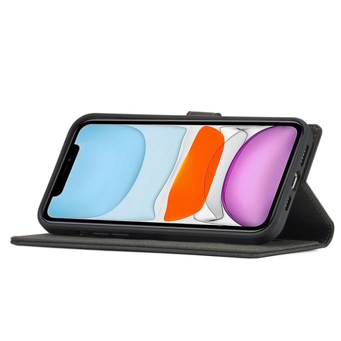 FORWENW - FORWENW iPhone 13 Pro Fodral Äkta läder - Svart