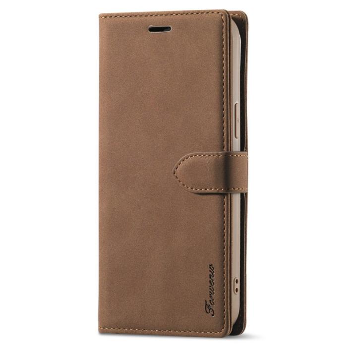 FORWENW - FORWENW iPhone 13 Pro Max Fodral Äkta läder - Brun