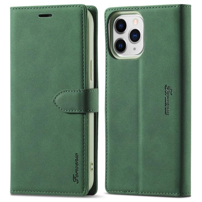 FORWENW - FORWENW iPhone 13 Pro Max Fodral Äkta läder - Grön