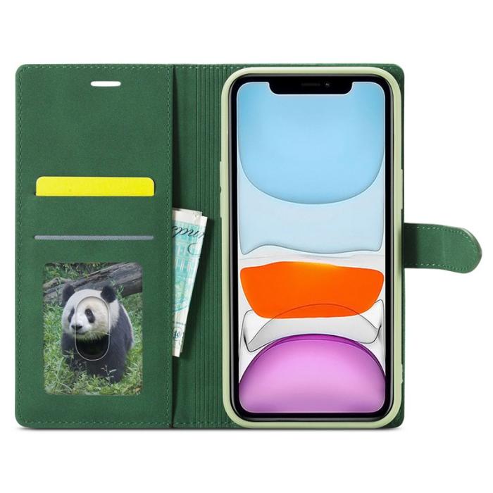 FORWENW - FORWENW iPhone 13 Pro Max Fodral Äkta läder - Grön