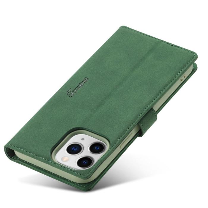 FORWENW - FORWENW iPhone 13 Pro Max Fodral Äkta läder - Grön