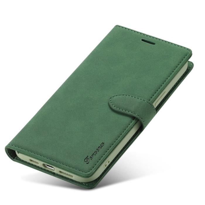 FORWENW - FORWENW iPhone 13 Pro Max Fodral Äkta läder - Grön