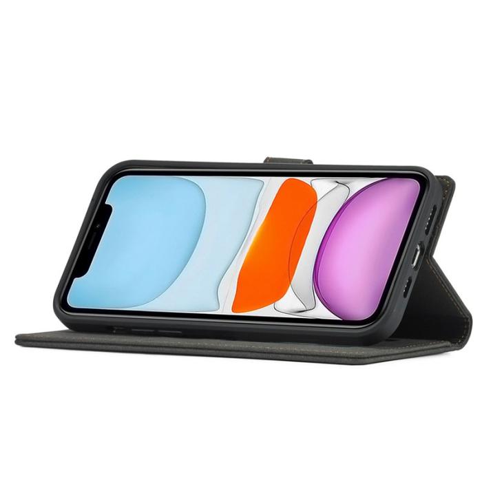 FORWENW - FORWENW iPhone 13 Pro Max Fodral i Äkta läder - Svart