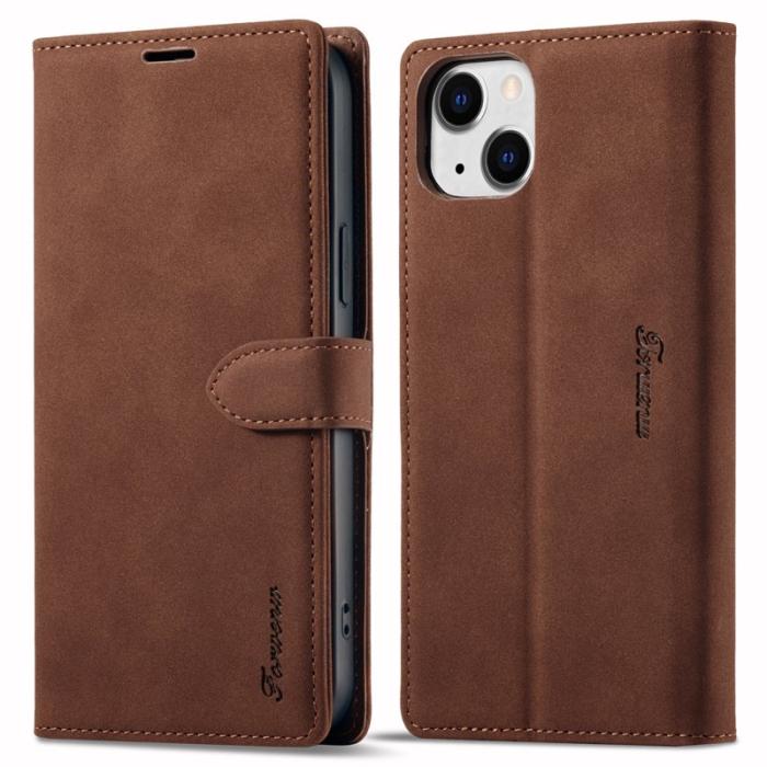 FORWENW - FORWENW iPhone 14 F1 Series Fodral i PU-läder - Brun