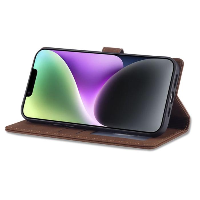 FORWENW - FORWENW iPhone 14 F1 Series Fodral i PU-läder - Brun