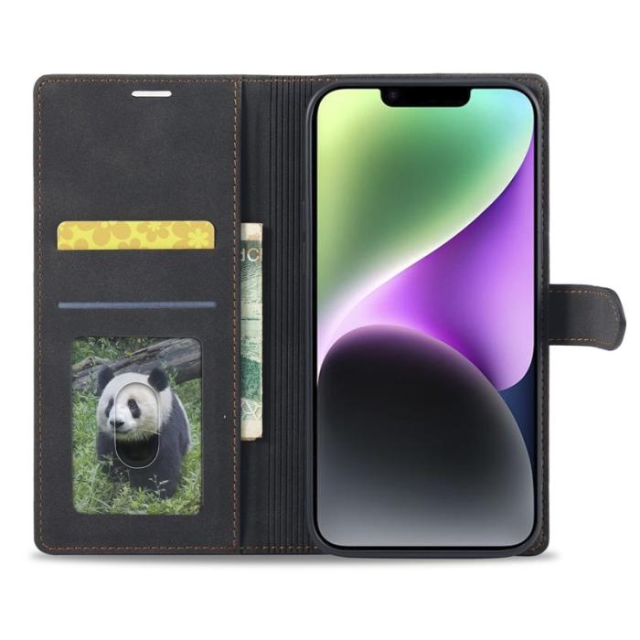 FORWENW - FORWENW iPhone 14 F1 Series Fodral i PU-läder - Svart