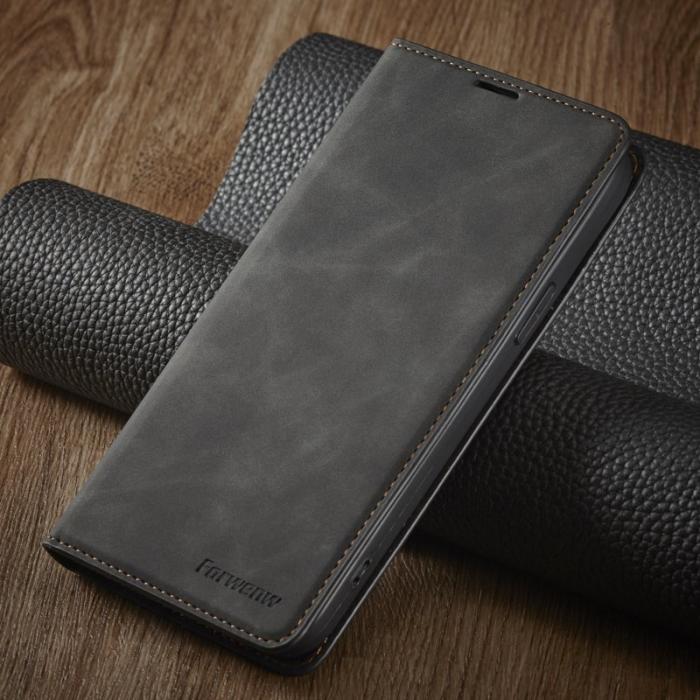 FORWENW - FORWENW iPhone 14 Fantasy Series Fodral i Skinvänligt Läder - Svart